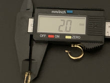Load image into Gallery viewer, New Real 18K Saudi Gold Small Hoops Loops Earrings 0.94 grams - Rafant
