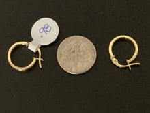 Load image into Gallery viewer, New Real 18K Saudi Gold Small Hoops Loops Earrings Children/Teens/Minimalist Adult 0.98 grams - Rafant
