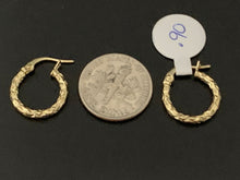 Load image into Gallery viewer, New Real 18K Saudi Gold Small Hoops Loops Earrings 0.90 grams - Rafant

