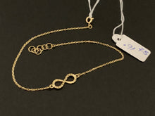 Load image into Gallery viewer, New Real 18K Saudi Gold Infinity Bracelet Size 7.5 Dainty Delicate - Rafant
