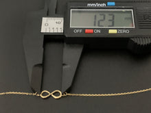 Load image into Gallery viewer, New Real 18K Saudi Gold Infinity Bracelet Size 7.5 Dainty Delicate - Rafant
