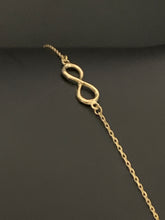 Load image into Gallery viewer, New Real 18K Saudi Gold Infinity Bracelet Size 7.5 Dainty Delicate - Rafant
