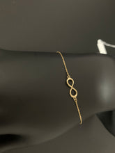 Load image into Gallery viewer, New Real 18K Saudi Gold Infinity Bracelet Size 7.5 Dainty Delicate - Rafant
