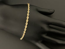 Load image into Gallery viewer, New Real 18K Saudi Gold Rope Chain Bracelet Size 8 - Rafant
