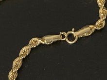 Load image into Gallery viewer, New Real 18K Saudi Gold Rope Chain Bracelet Size 8 - Rafant
