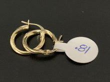 Load image into Gallery viewer, New Real 18K Saudi Gold Small Hoops Loops Earrings 0.81 grams - Rafant

