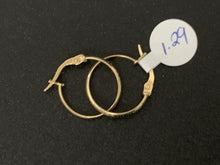 Load image into Gallery viewer, New Real 18K Saudi Gold Small Hoops Loops Earrings - Rafant
