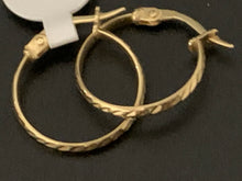 Load image into Gallery viewer, New Real 18K Saudi Gold Small Hoops Loops Earrings - Rafant
