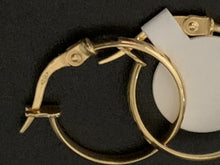 Load image into Gallery viewer, New Real 18K Saudi Gold Small Hoops Loops Earrings - Rafant
