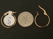 Load image into Gallery viewer, New Real 18K Saudi Gold Small Hoops Loops Earrings - Rafant
