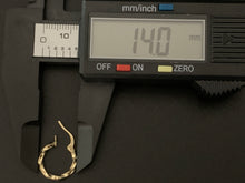 Load image into Gallery viewer, New Real 18K Saudi Gold Small Hoops Loops Earrings Spiral 0.83 grams - Rafant
