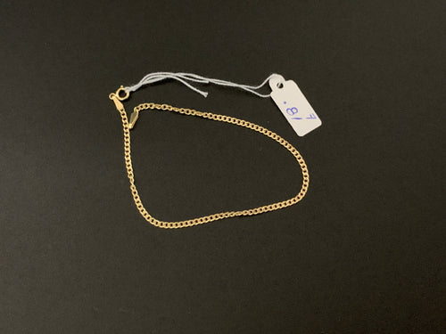 New Real 18K Saudi Gold Chain Link Size 7 Lightweight Dainty 0.81 grams - Rafant