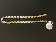 Load image into Gallery viewer, New Real 18K Saudi Gold Rope Chain Bracelet Size 7.5 - Rafant
