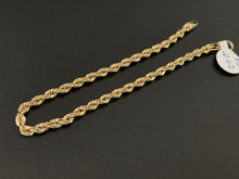 Load image into Gallery viewer, New Real 18K Saudi Gold Rope Chain Bracelet Size 7.5 - Rafant
