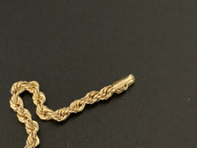 Load image into Gallery viewer, New Real 18K Saudi Gold Rope Chain Bracelet Size 7.5 - Rafant
