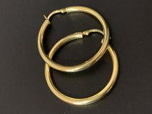 Load image into Gallery viewer, New Real 18K Japan Gold Loops Hollow Hoops Earrings Item184 - Rafant
