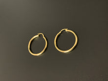 Load image into Gallery viewer, New Real 18K Japan Gold Loops Hollow Hoops Earrings Item184 - Rafant
