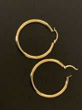 Load image into Gallery viewer, New Real 18K Japan Gold Loops Hollow Hoops Earrings Item184 - Rafant
