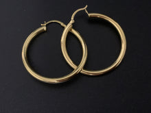 Load image into Gallery viewer, New Real 18K Japan Gold Hoops Loops Hollow Earrings Item190 - Rafant
