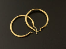 Load image into Gallery viewer, New Real 18K Japan Gold Hoops Loops Hollow Earrings Item190 - Rafant
