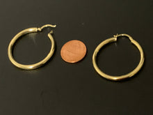 Load image into Gallery viewer, New Real 18K Japan Gold Hoops Loops Hollow Earrings Item190 - Rafant
