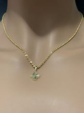 Load image into Gallery viewer, 18K Gold Necklace 18&quot; Chain W/ Clover Leaf Pendant - Rafant
