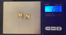 Load image into Gallery viewer, New Real 18K Saudi Gold Clover Leaf Earrings - Rafant
