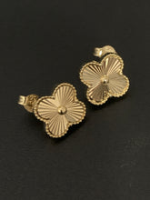 Load image into Gallery viewer, New Real 18K Saudi Gold Clover Leaf Earrings - Rafant
