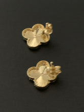 Load image into Gallery viewer, New Real 18K Saudi Gold Clover Leaf Earrings - Rafant
