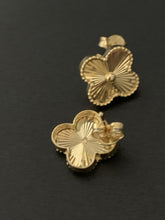 Load image into Gallery viewer, New Real 18K Saudi Gold Clover Leaf Earrings - Rafant
