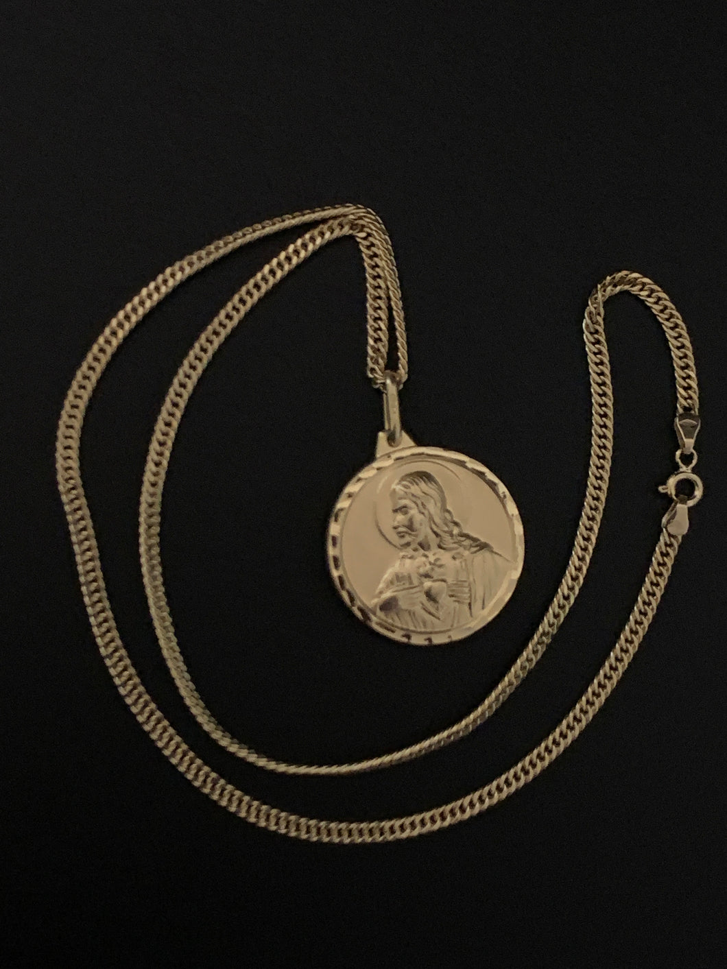 New Real 18K Saudi Gold Necklace Curb 18