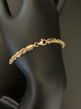Load image into Gallery viewer, New Real 18K Saudi Gold Rope Chain Bracelet Size 7&quot; - Rafant
