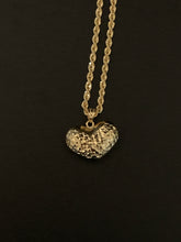 Load image into Gallery viewer, New Real 18K Saudi Gold Necklace 18&quot; Rope Chain w/ Puffed Heart Pendant - Rafant
