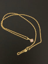 Load image into Gallery viewer, 18K Gold Necklace Chain 18&quot; w/Pink Mother of Pearl Flower Pendant 1.88 grams - Rafant
