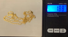 Load image into Gallery viewer, 18K Gold Necklace Chain 18&quot; w/Pink Mother of Pearl Flower Pendant 1.88 grams - Rafant
