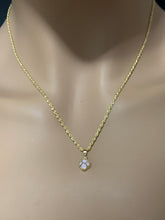 Load image into Gallery viewer, 18K Gold Necklace Chain 18&quot; w/Pink Mother of Pearl Flower Pendant 1.88 grams - Rafant
