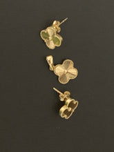 Load image into Gallery viewer, New Fin Real 18K Japan Gold Four Clover Flower Set Stud Earrings and Pendant - Rafant
