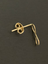 Load image into Gallery viewer, New with defects Real Saudi Gold Infinity Stud Earrings - Rafant
