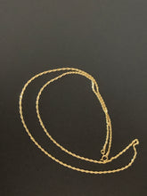 Load image into Gallery viewer, New Real 18K Saudi Gold Necklace Rope Chain 17.25&quot; - Rafant
