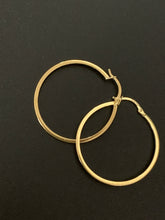 Load image into Gallery viewer, New Real 18K Japan Gold Hoops Loops Earrings Item#251 - Rafant
