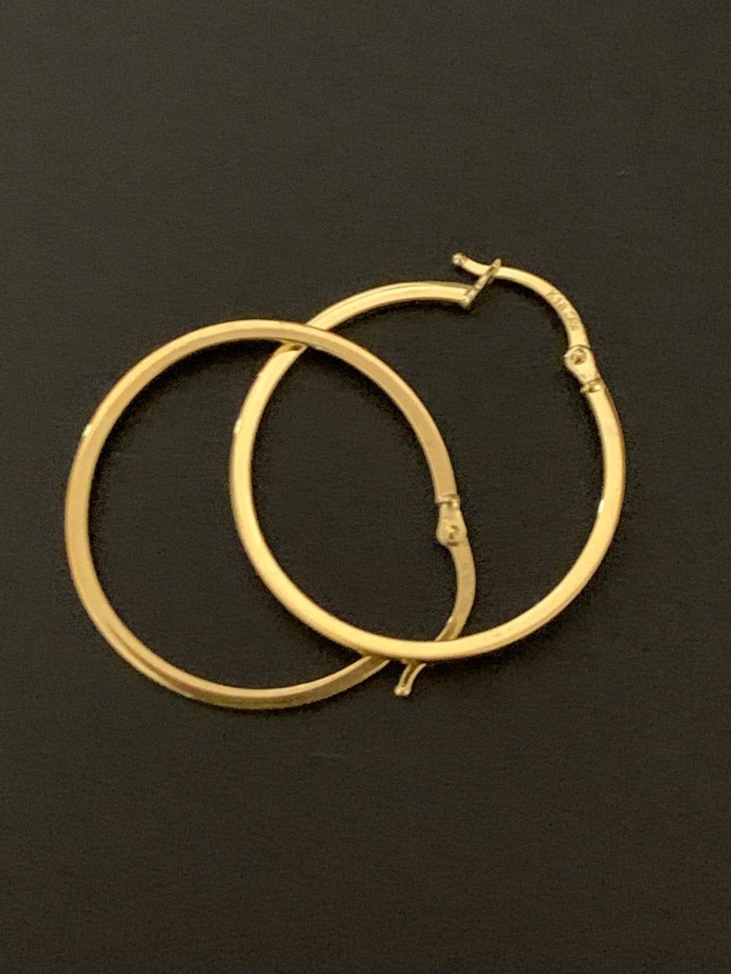 New Real 18K Japan Gold Hoops Loops Earrings Item249 - Rafant