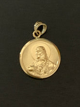 Load image into Gallery viewer, New Real 18K Saudi Gold Jesus Christ Mother Mary Round Pendant - Rafant
