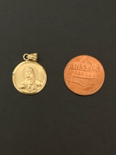 Load image into Gallery viewer, New Real 18K Saudi Gold Jesus Christ Mother Mary Round Pendant - Rafant
