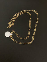 Load image into Gallery viewer, New Real 18K Saudi Gold Paperclips Chain Link Necklace 17.50&quot; - Rafant
