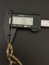 Load image into Gallery viewer, New Real 18K Saudi Gold Paperclips Chain Link Necklace 17.50&quot; - Rafant
