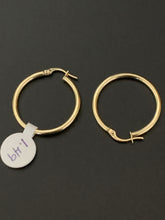 Load image into Gallery viewer, New Real 18K Saudi Gold Hoops Loops Earrings Item#258 - Rafant
