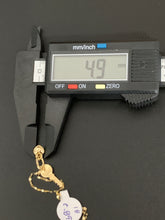 Load image into Gallery viewer, New Real 18K Saudi Gold Necklace 18&quot; Mirror Chain with Heart Key Pendant Item#264 - Rafant
