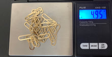 Load image into Gallery viewer, New Real 18K Japan Gold Paperclips Chain Link Necklace 18&quot; - Rafant
