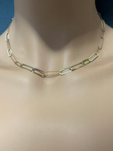 Load image into Gallery viewer, New Real 18K Japan Gold Paperclips Chain Link Necklace 18&quot; - Rafant
