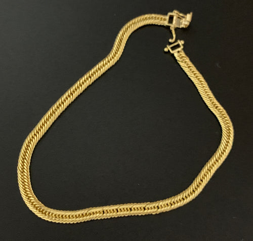 18K Gold Chain Bracelet Size 8.5 inches - Rafant